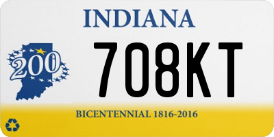 IN license plate 708KT