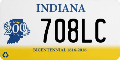 IN license plate 708LC