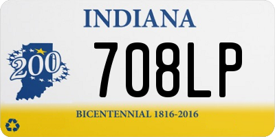 IN license plate 708LP