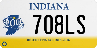 IN license plate 708LS
