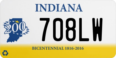 IN license plate 708LW