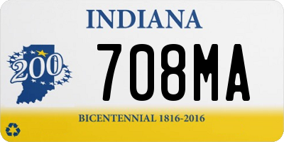 IN license plate 708MA