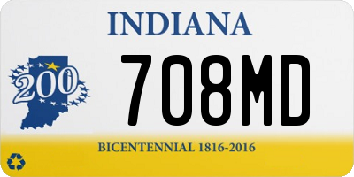 IN license plate 708MD