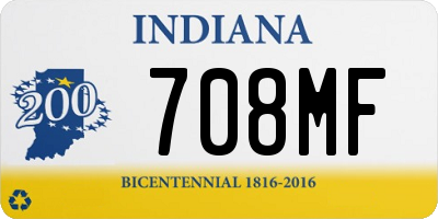 IN license plate 708MF