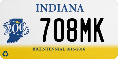 IN license plate 708MK