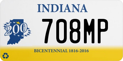 IN license plate 708MP