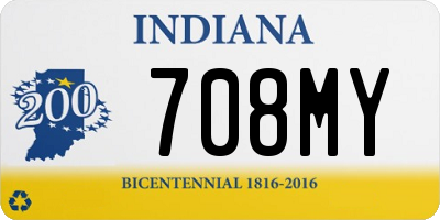IN license plate 708MY