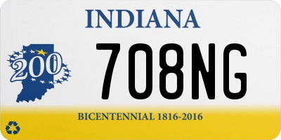 IN license plate 708NG