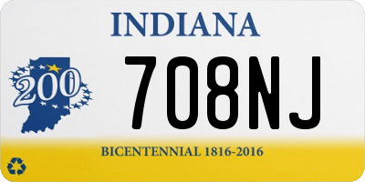 IN license plate 708NJ