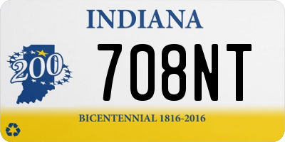 IN license plate 708NT