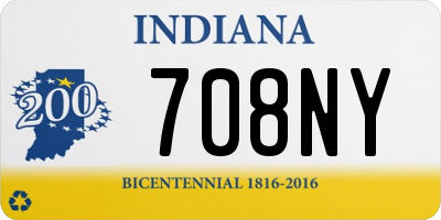 IN license plate 708NY