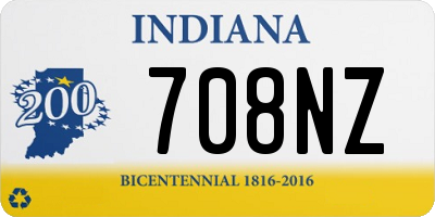 IN license plate 708NZ