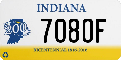 IN license plate 708OF