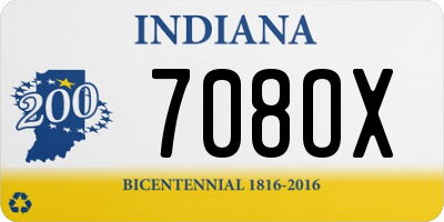 IN license plate 708OX