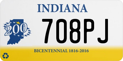 IN license plate 708PJ