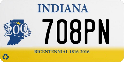 IN license plate 708PN