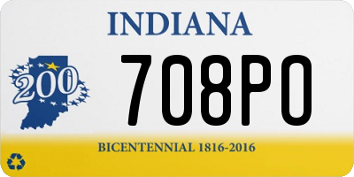 IN license plate 708PO