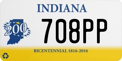 IN license plate 708PP