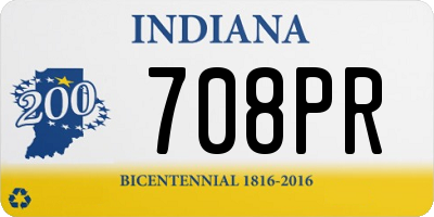 IN license plate 708PR