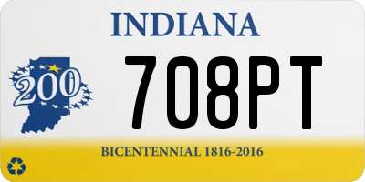 IN license plate 708PT