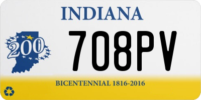 IN license plate 708PV