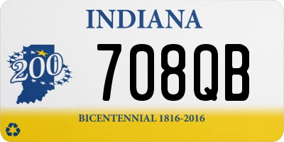 IN license plate 708QB