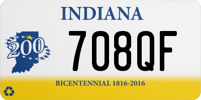 IN license plate 708QF
