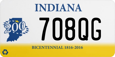 IN license plate 708QG