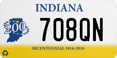 IN license plate 708QN