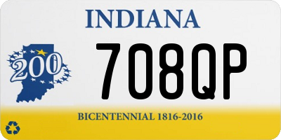 IN license plate 708QP