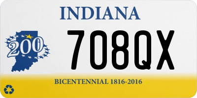 IN license plate 708QX