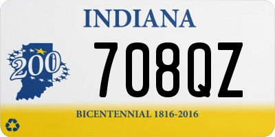 IN license plate 708QZ