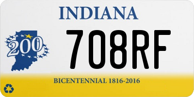 IN license plate 708RF