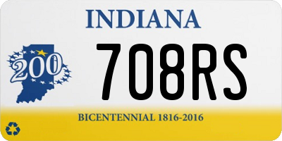 IN license plate 708RS