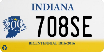 IN license plate 708SE