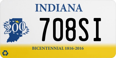 IN license plate 708SI