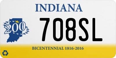 IN license plate 708SL