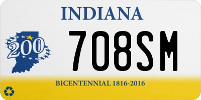 IN license plate 708SM