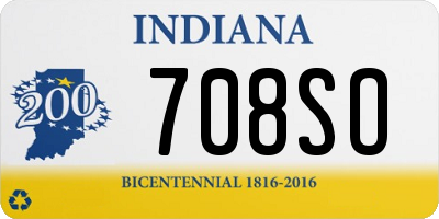 IN license plate 708SO