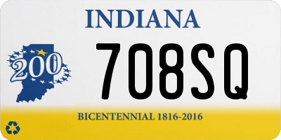 IN license plate 708SQ