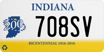 IN license plate 708SV