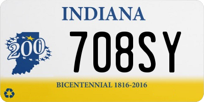 IN license plate 708SY