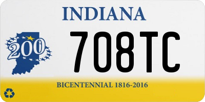 IN license plate 708TC