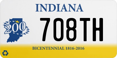 IN license plate 708TH