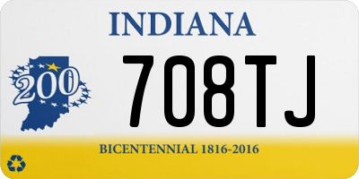 IN license plate 708TJ