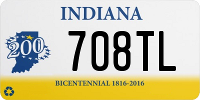 IN license plate 708TL