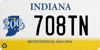 IN license plate 708TN