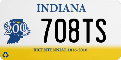 IN license plate 708TS