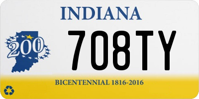 IN license plate 708TY