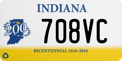 IN license plate 708VC